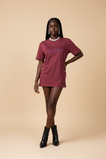 T shirt Burgandy Cotton